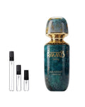 Arabiyat Prestige Ramad Earthy sample – decant naast de volle fles ter herkenning