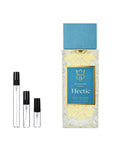 Bujairami Hectic sample – decant naast de volle fles ter herkenning