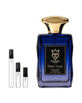Bujairami New York sample – decant naast de volle fles ter herkenning