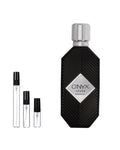 Khadlaj Onyx Silver sample – decant naast de volle fles ter herkenning