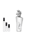 Lattafa Maahir Legacy sample – decant naast de volle fles ter herkenning