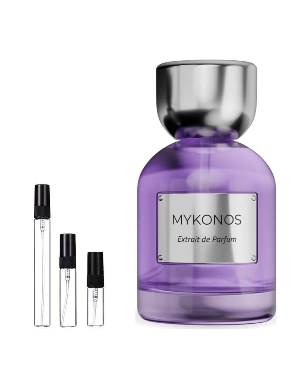 Mykonos Reflection Elixir sample – decant naast de volle fles ter herkenning