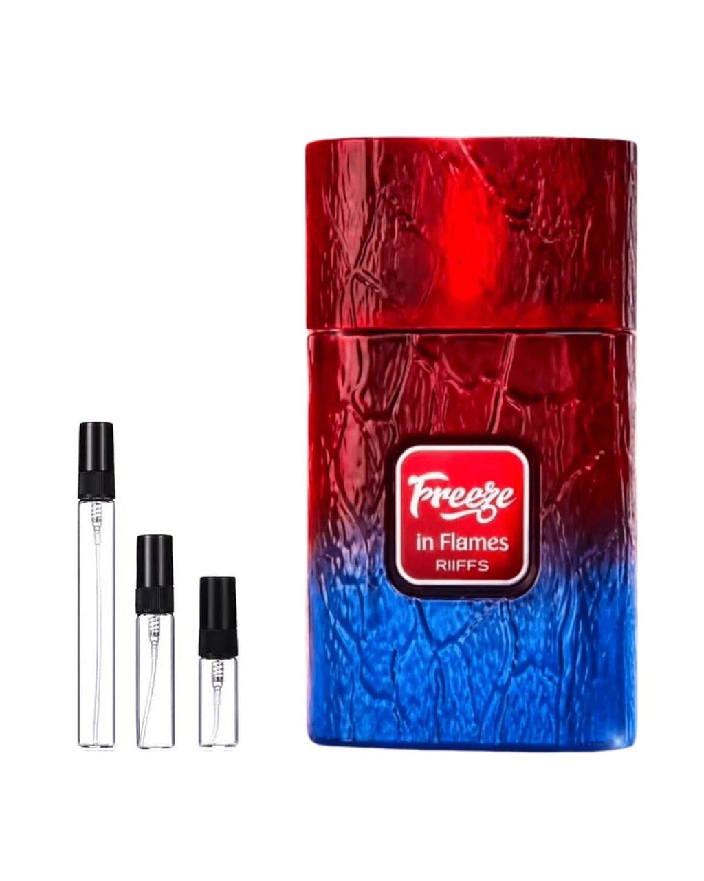 Riiffs Freeze In Flames sample – decant naast de volle fles ter herkenning