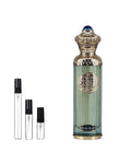 Surrati Dream Valley sample – decant naast de volle fles ter herkenning
