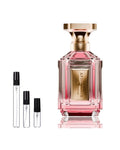 Velixir Aphrodite sample – decant naast de volle fles ter herkenning