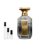 Velixir Ares sample – decant naast de volle fles ter herkenning